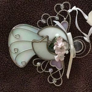 Stained glass angel ornament